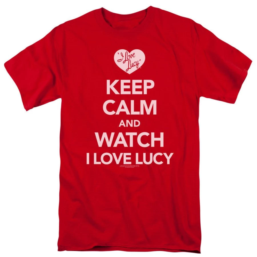 "MeTV Custom Classics I Love Lucy Keep Calm And Watch Unisex Vintage TV Show Merchandise"