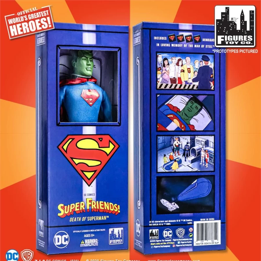 MeTV Figures Super Friends Action Figure - Death Of Superman Collector's Edition Boxed Variant