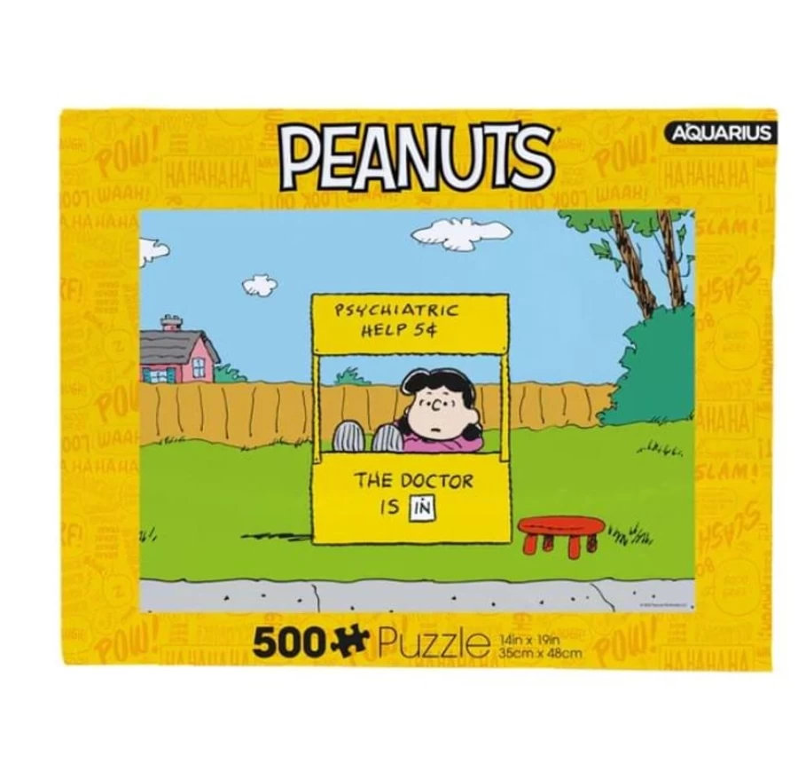 Toynk Peanuts Lucy Doctor Is In 500-Piece Jigsaw Puzzle for Adults & Kids - Charlie Brown Collection