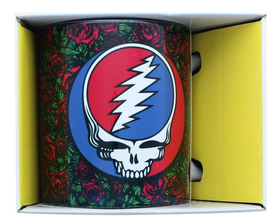 Grateful Dead Steal Your Face Logo 11oz Ceramic Coffee Mug by Toynk - Vintage Band Merch Collectible
