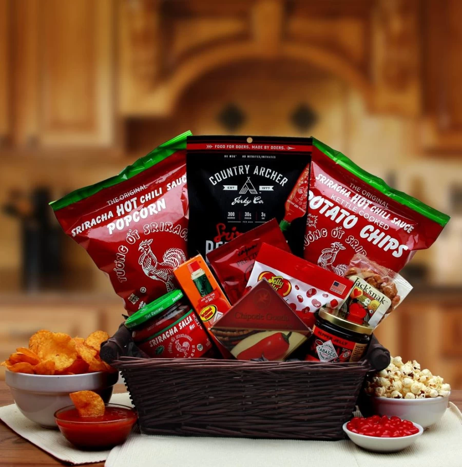 GBDS Sriracha Lovers Gift Basket - Hot & Spicy Chili Sauce Collection