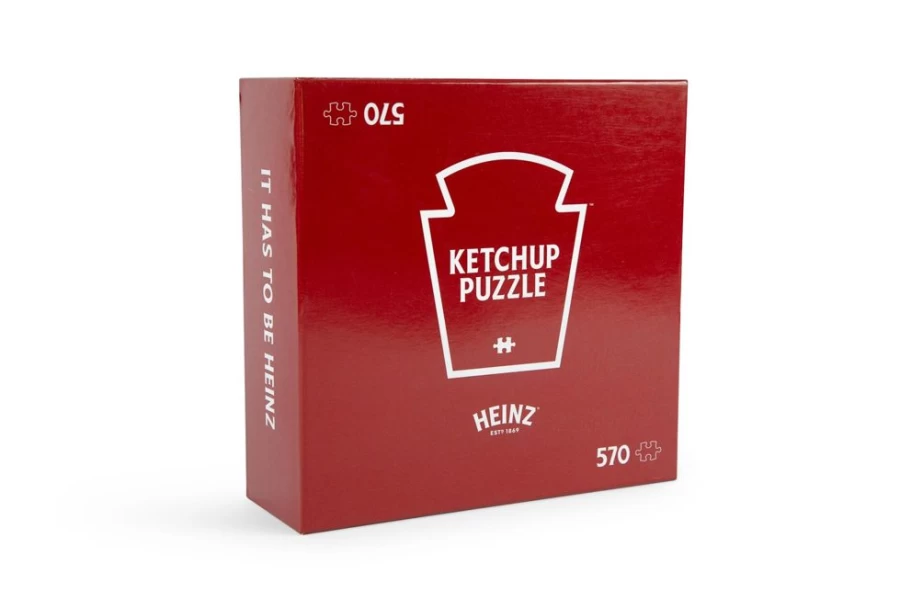 Toynk 570-Piece Heinz Ketchup All-Red Jigsaw Puzzle for Adults & Kids - Fun Unisex Brain Teaser