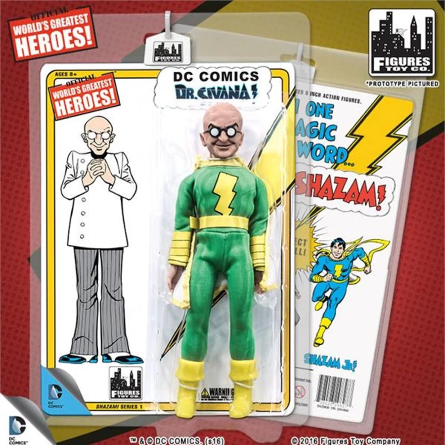 MeTV Figures Shazam Retro 8-Inch Captain Sivana Action Figure - Series 1 Collectible