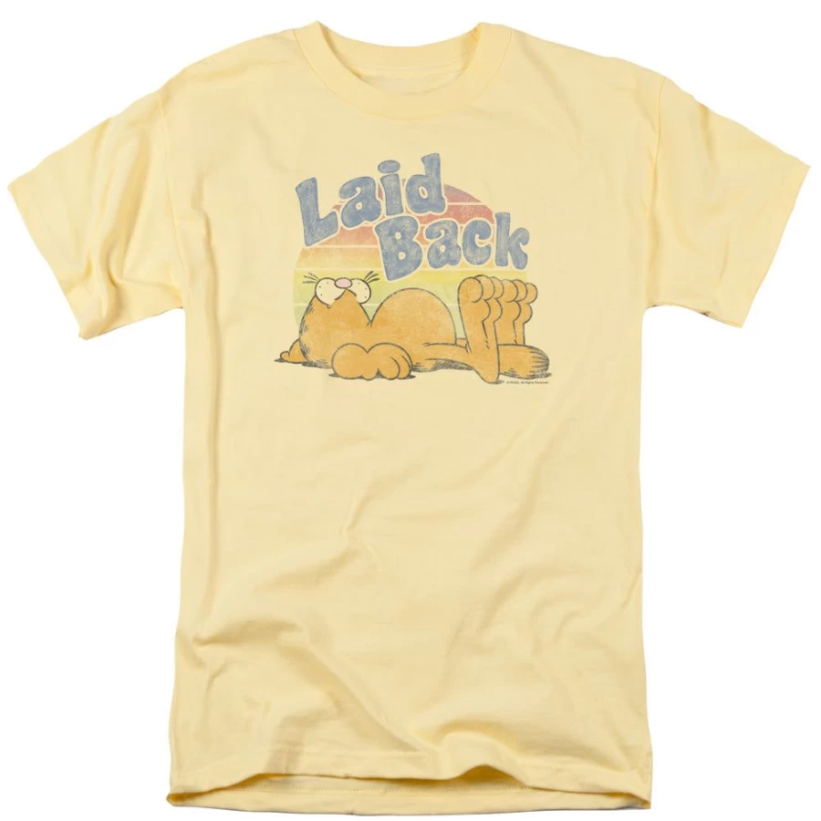 "MeTV Custom Classics Garfield - Laid Back Unisex T-Shirt | Cartoon Comfort Wear"