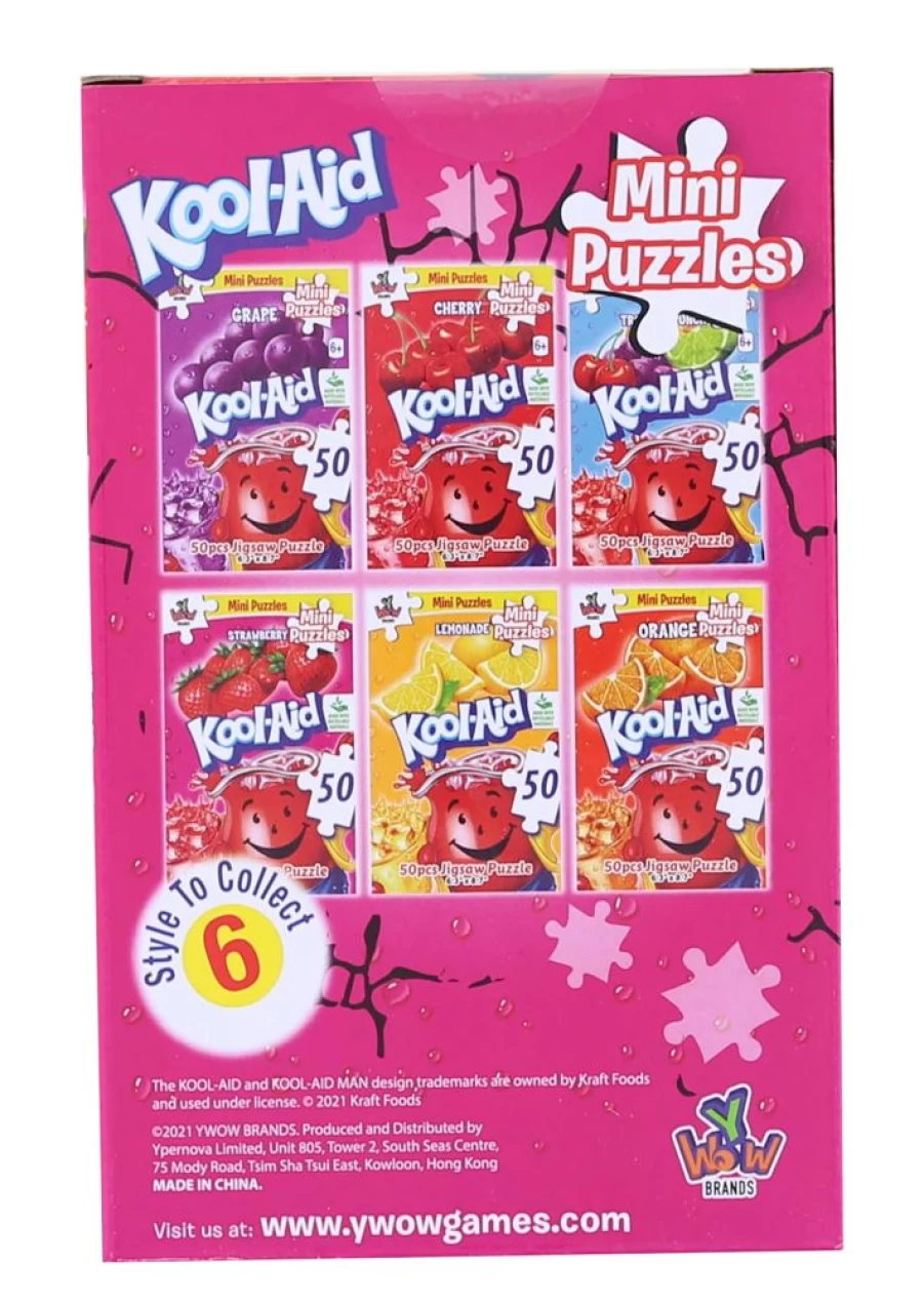 Toynk Strawberry Kool-Aid 50-Piece Mini Jigsaw Puzzle for Kids | Fun Educational Toy