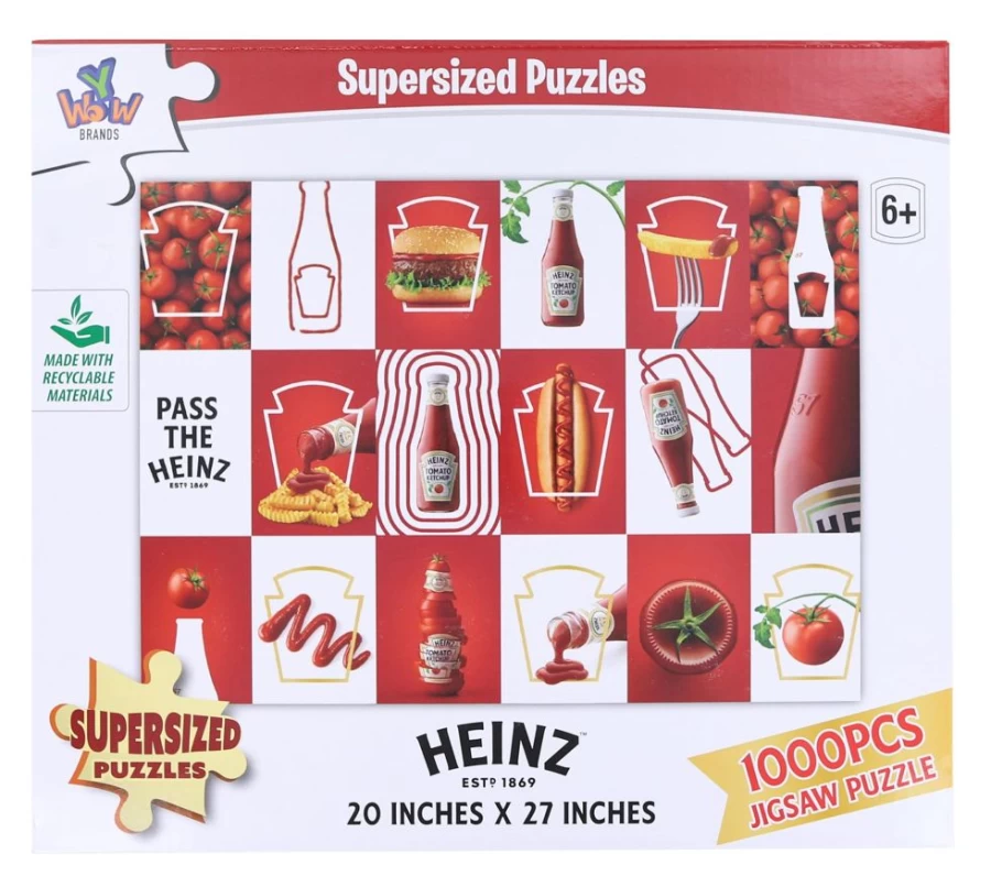 Toynk Supersized 1000-Piece Heinz Ketchup Jigsaw Puzzle for Adults & Collectors