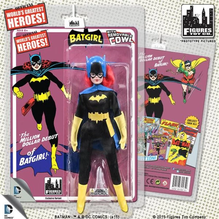 MeTV Figures Retro Batgirl First Appearance Removable Cowl Action Figure DC Comics Series 1
