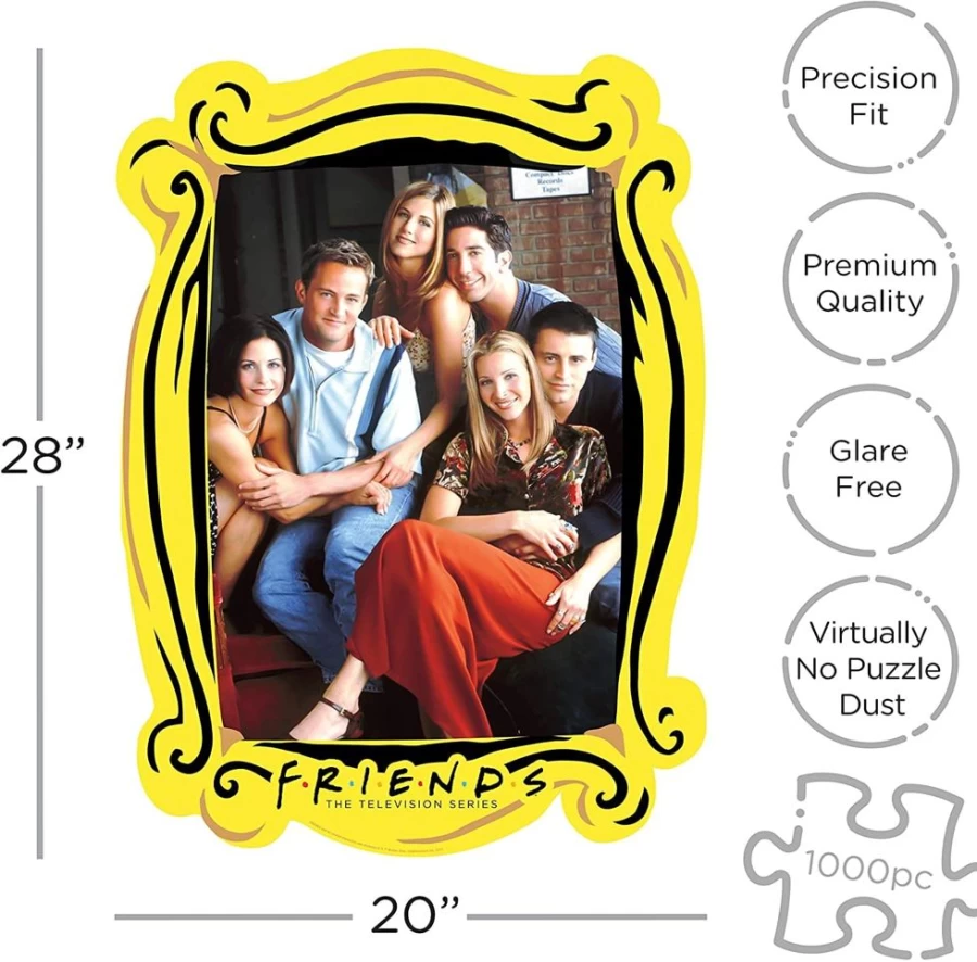 Toynk Friends TV Show 1000-Piece Jigsaw Puzzle for Adults – Collectible Group Poster Art