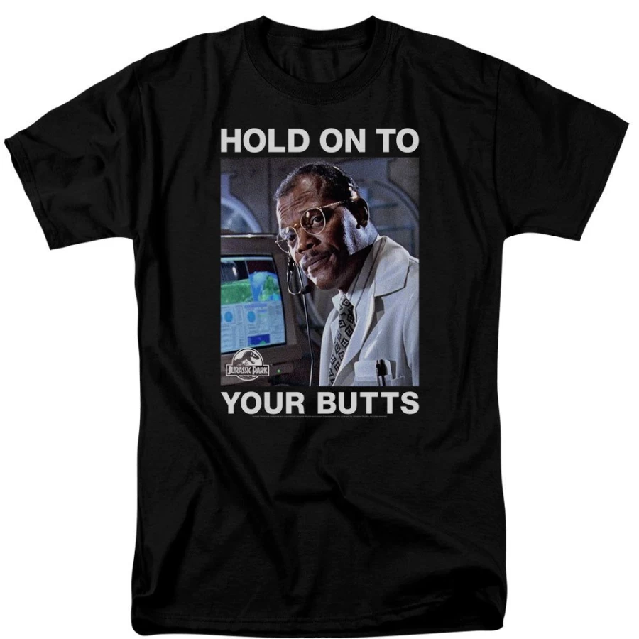 "MeTV Custom Classics Jurassic Park - Hold Onto Your Butts Unisex T-Shirt"