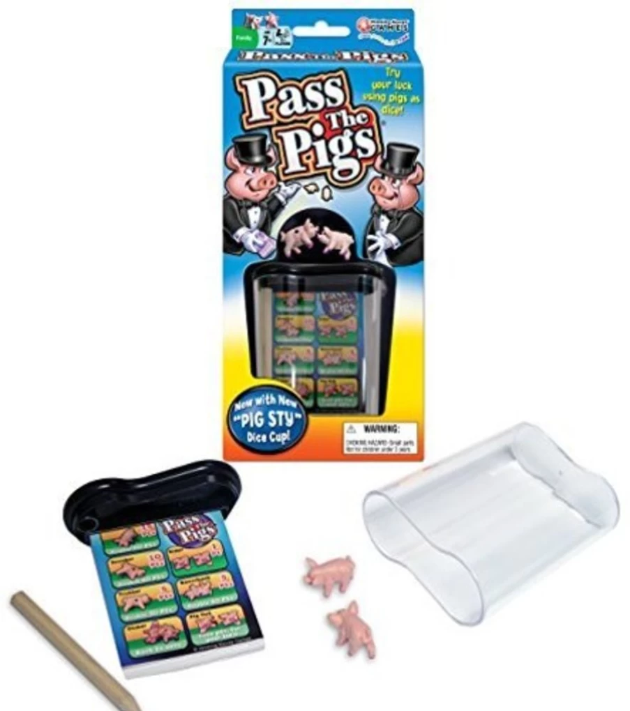 "MeTV Entertainment Pass The Pigs Classic Edition - Fun Family Dice Game for All Ages"