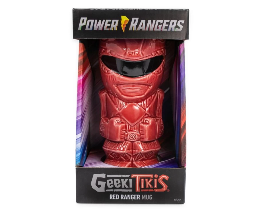 Toynk Geeki Tikis Power Rangers Red Ranger 16oz Ceramic Coffee Mug – Collectible TV Show Merchandise