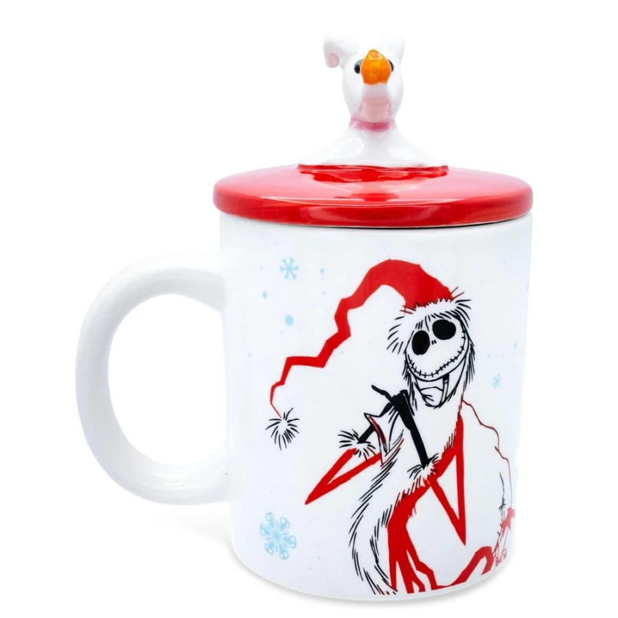 Toynk The Nightmare Before Christmas Jack Skellington Ceramic Mug with Sculpted Lid - Disney Inspired Collectible