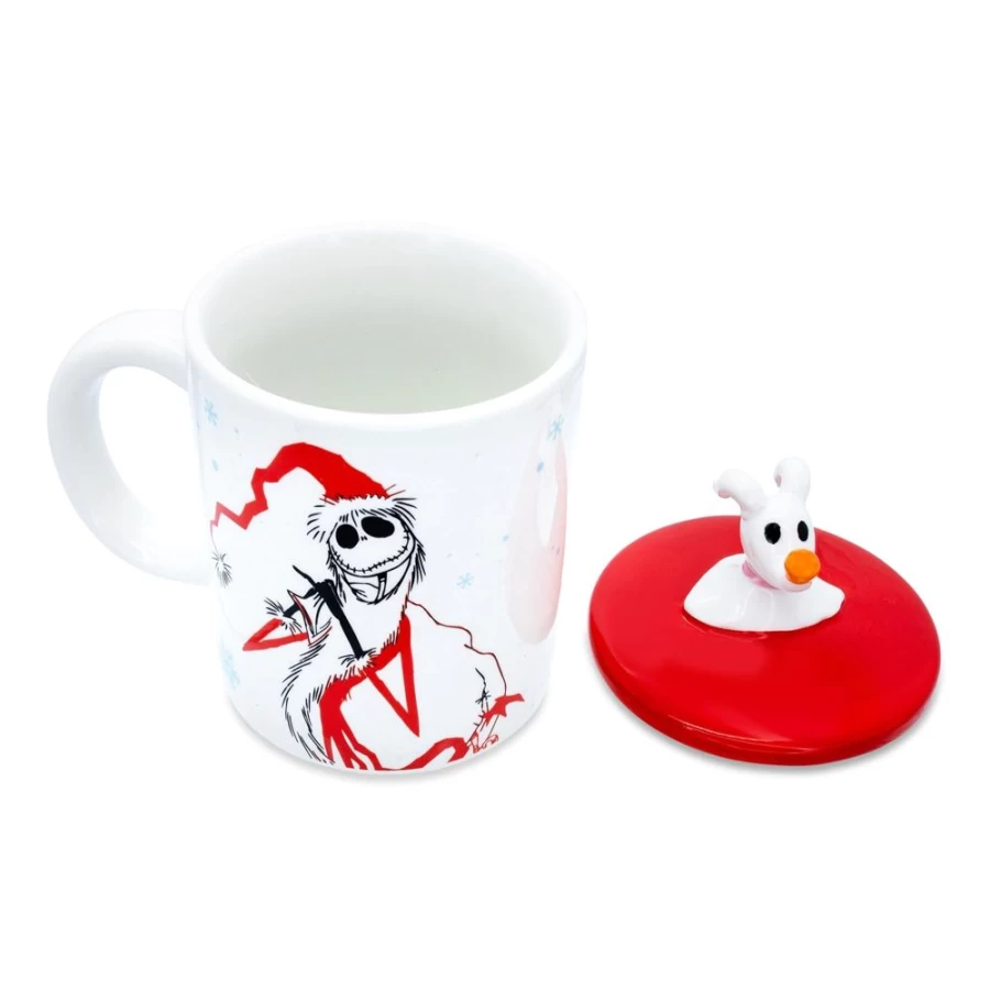 Toynk The Nightmare Before Christmas Jack Skellington Ceramic Mug with Sculpted Lid - Disney Inspired Collectible
