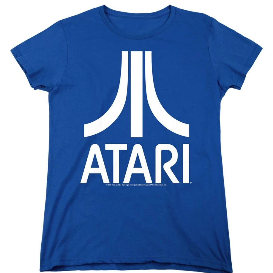 MeTV Custom Classics Unisex Atari-Inspired Blue Logo T-Shirt