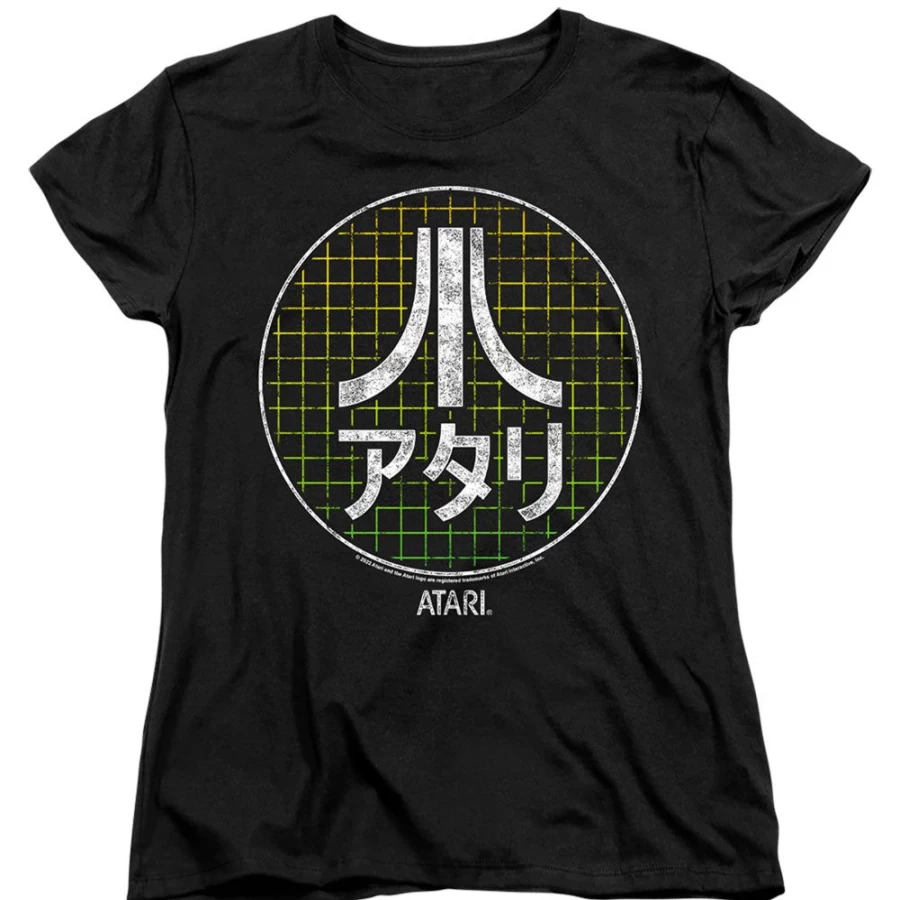 MeTV Custom Classics Atari-Inspired Japanese Grid Design Unisex T-Shirt