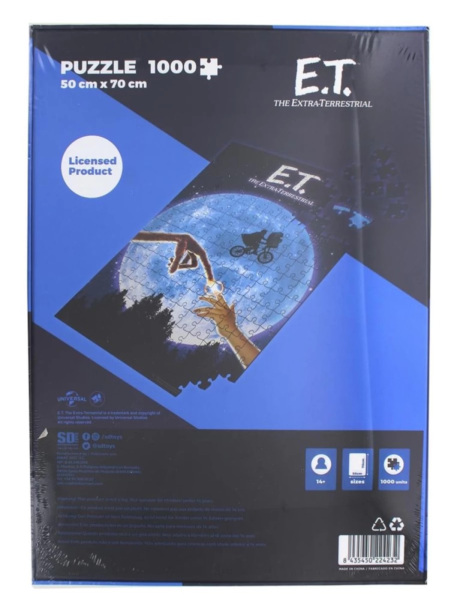 E.T. The Extra-Terrestrial 1000-Piece Jigsaw Puzzle by Toynk – Official Movie Poster Collectible