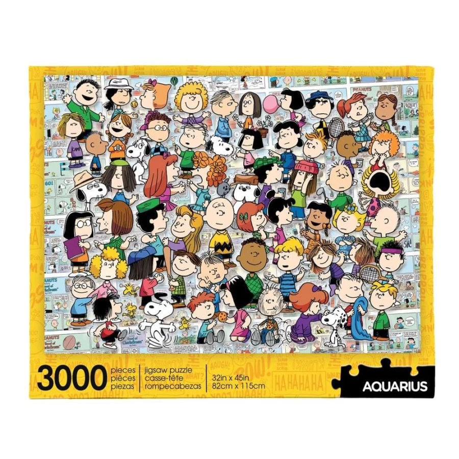Toynk Peanuts Snoopy & Gang 3000-Piece Jigsaw Puzzle for Adults, Large Puzzle Challenge, Charlie Brown Comic Strip Collectible