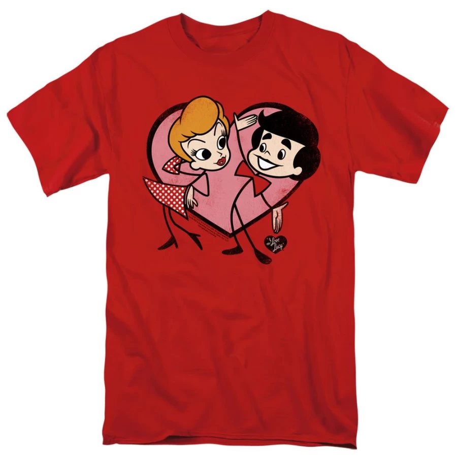 "MeTV Custom Classics I Love Lucy Cartoon Love Unisex T-Shirt – Vintage TV Show Merchandise"
