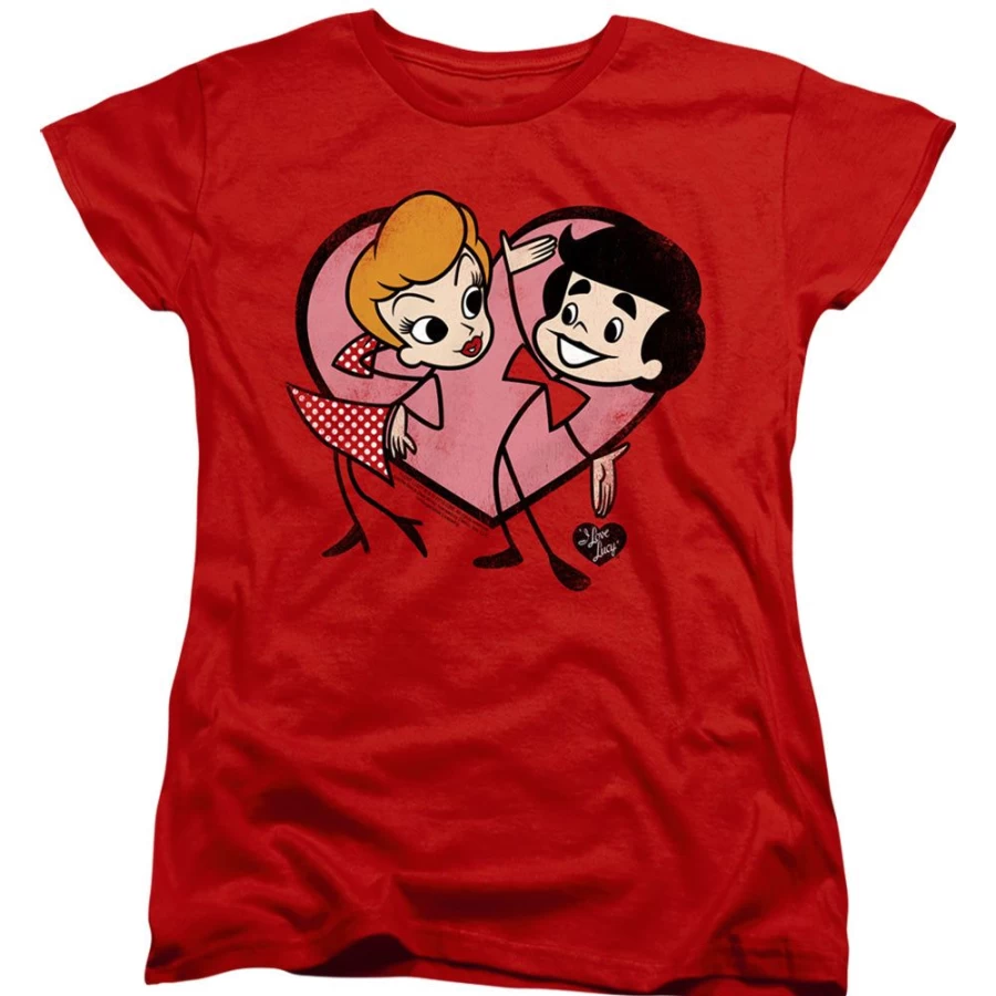 "MeTV Custom Classics I Love Lucy Cartoon Love Unisex T-Shirt – Vintage TV Show Merchandise"