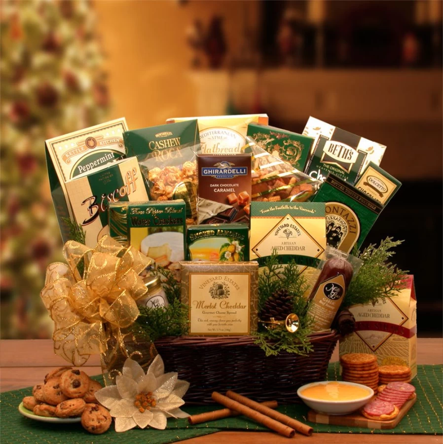GBDS Holiday Sampler Gift Basket - Premium Gourmet Assortment for Festive Celebrations