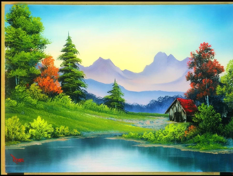 "Toynk 1000-Piece Bob Ross Trapper's Cabin Jigsaw Puzzle | Nature-Themed Collectible Puzzle"