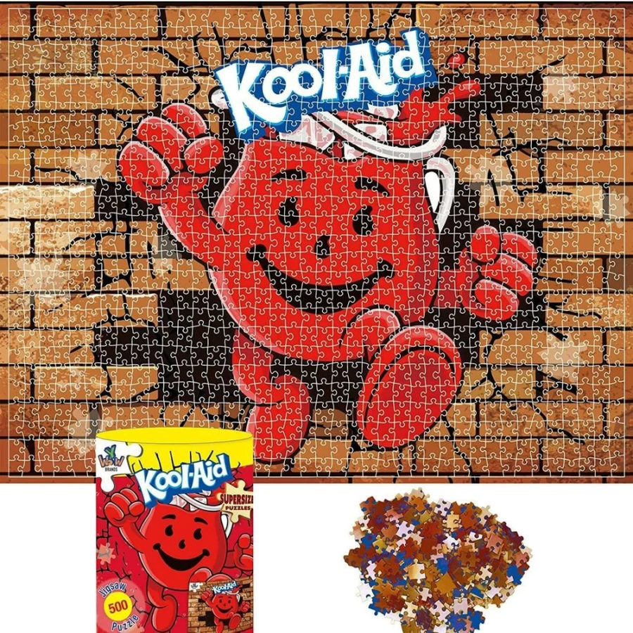 Toynk Kool-Aid 500-Piece Large Jigsaw Puzzle for Adults and Kids - Supersized Fun