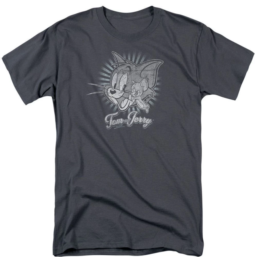 MeTV Custom Classics Tom & Jerry Unisex Vintage Cartoon T-Shirt - Classic Pals Design