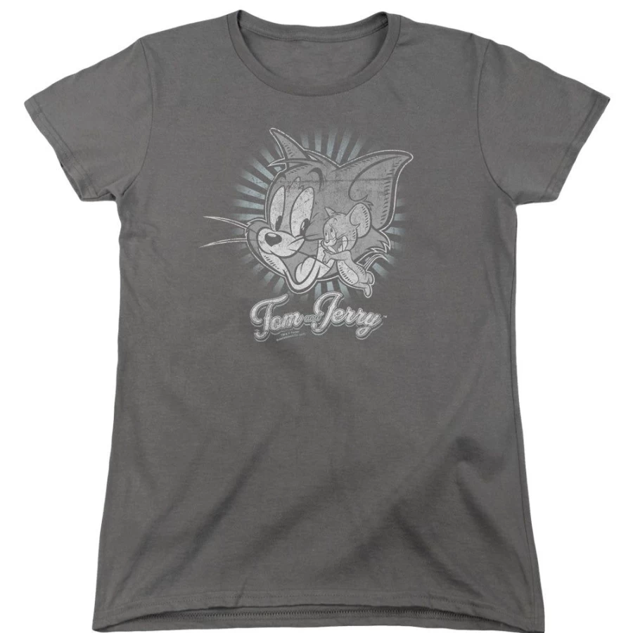 MeTV Custom Classics Tom & Jerry Unisex Vintage Cartoon T-Shirt - Classic Pals Design