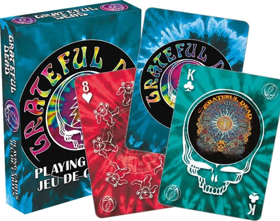 Grateful Dead Tie Dye Playing Cards Deck - 52 Cards + 2 Jokers by Toynk | Vibrant Psychedelic Design for Collectors & Card Games
