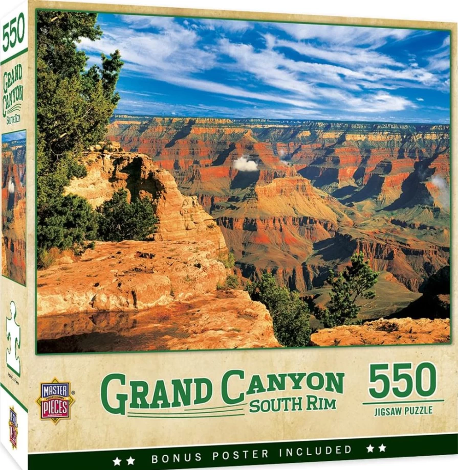 Toynk Grand Canyon South Rim 550-Piece Jigsaw Puzzle for Adults – Scenic National Park Landscape Challenge