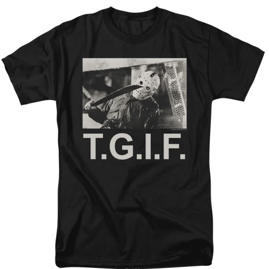"MeTV Custom Classics Friday The 13th Horror Movie T-Shirt - TGIF Vintage TV Show Merchandise"