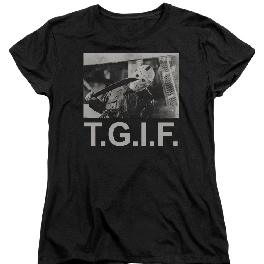 "MeTV Custom Classics Friday The 13th Horror Movie T-Shirt - TGIF Vintage TV Show Merchandise"