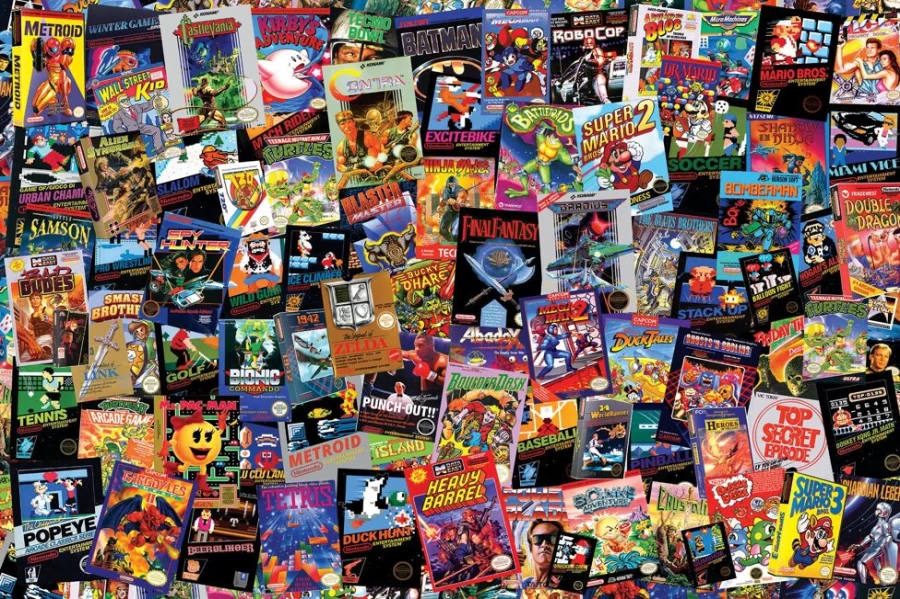 "Toynk 1000-Piece 8-Bit Armageddon Retro Video Game Jigsaw Puzzle for Adults"