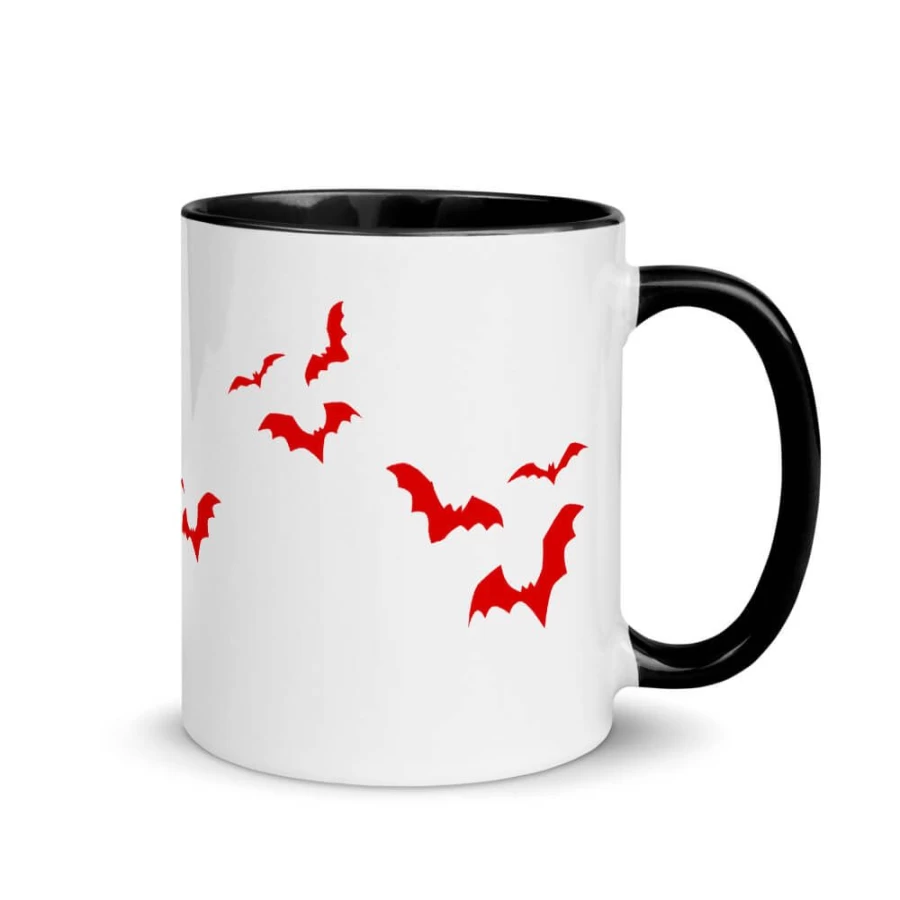 MeTV Svengoolie Logo Ceramic Coffee Mug with Bats Design