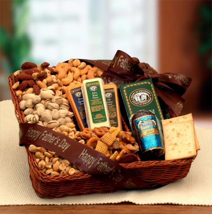 GBDS Sweet & Savory Father's Day Gift Tray - Deluxe Gourmet Treats for Dad