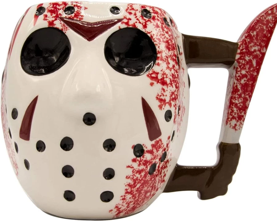 "Toynk Friday The 13th Jason Voorhees 3D Sculpted Ceramic Coffee Mug - 20oz Horror Movie Collectible"
