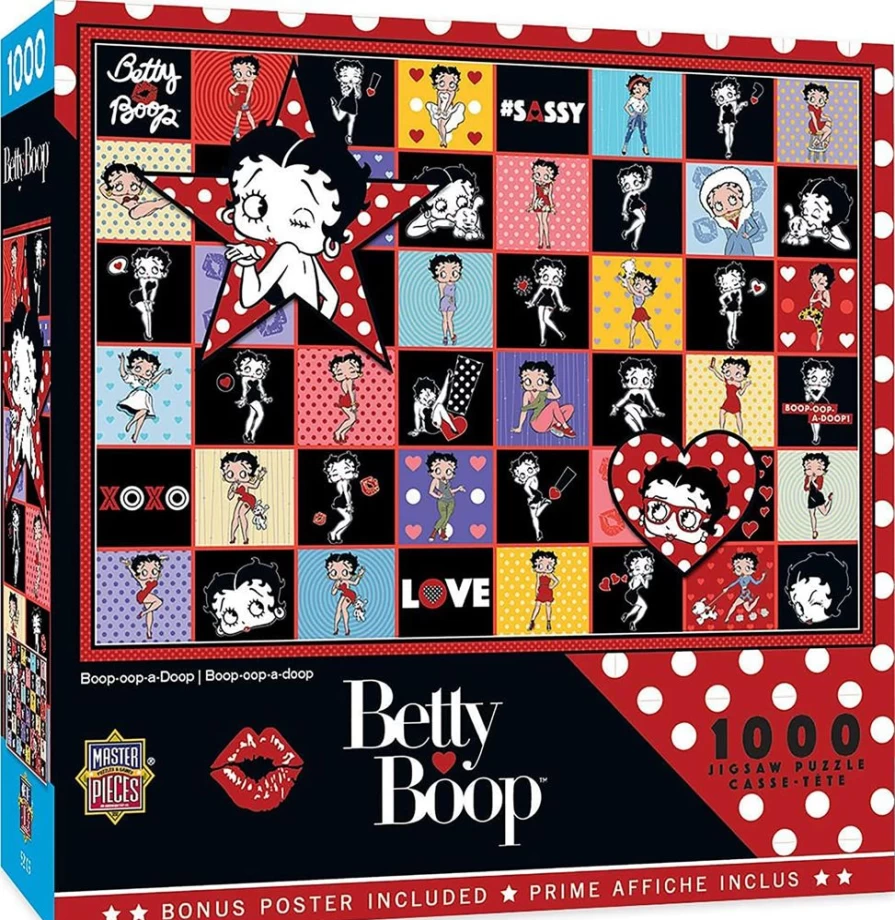 "Toynk Betty Boop Oop-A-Doop 1000-Piece Jigsaw Puzzle for Adults – Vintage Cartoon Collectible Puzzle"