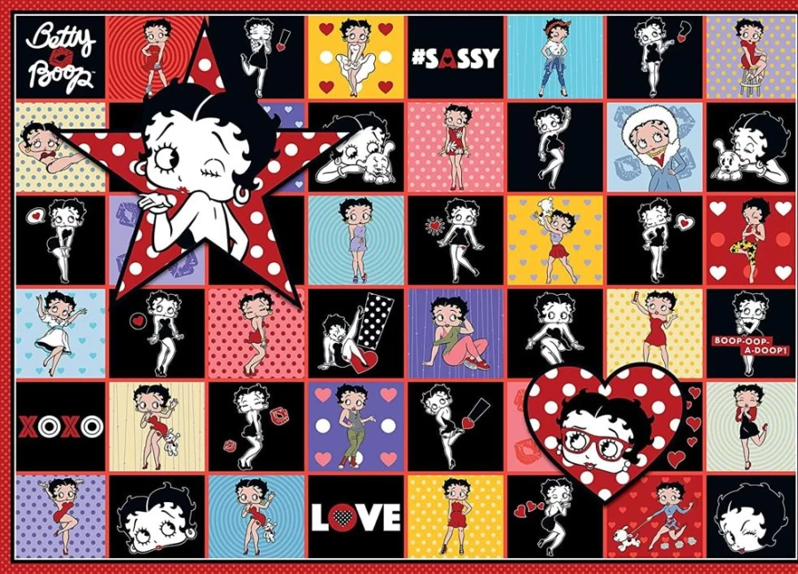 "Toynk Betty Boop Oop-A-Doop 1000-Piece Jigsaw Puzzle for Adults – Vintage Cartoon Collectible Puzzle"
