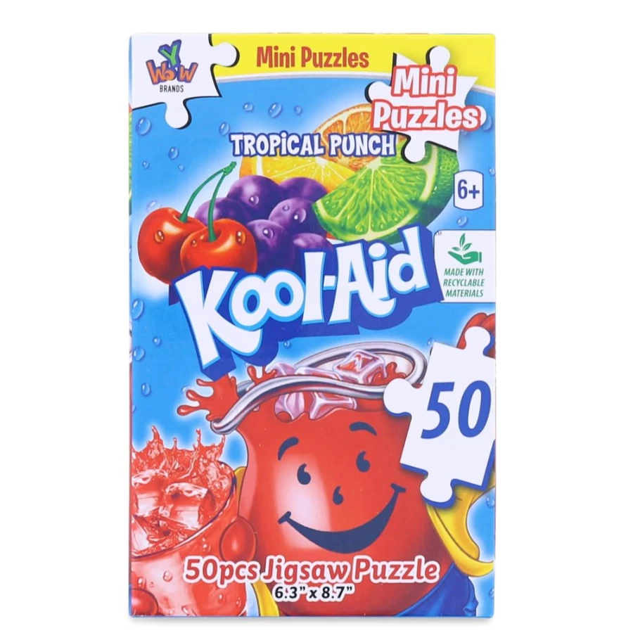 Toynk Kool-Aid Tropical Punch 50-Piece Mini Jigsaw Puzzle for Kids & Adults - Unisex Fun Collectible Puzzle