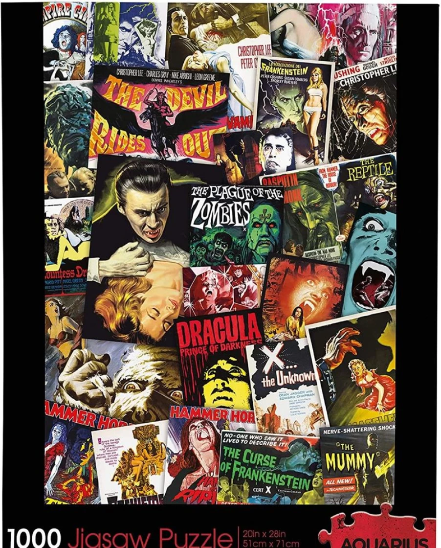 Toynk 1000-Piece Hammer Classic Horror Movies Collage Jigsaw Puzzle for Adults