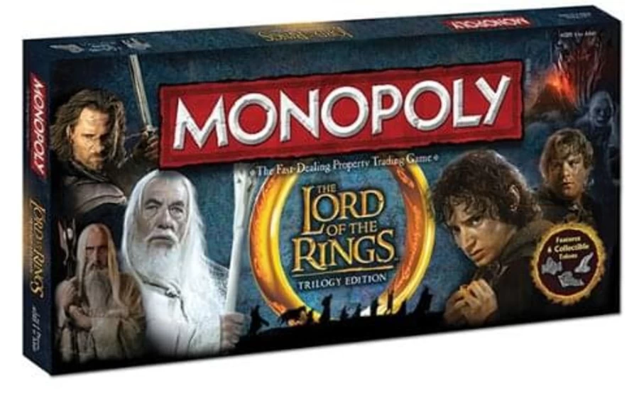 "Toynk Monopoly The Lord of The Rings Trilogy Edition Board Game - Official LOTR Collector's Game"