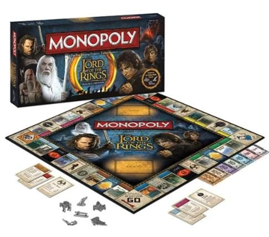 "Toynk Monopoly The Lord of The Rings Trilogy Edition Board Game - Official LOTR Collector's Game"
