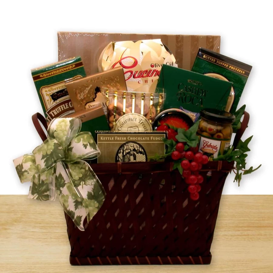 "GBDS Premium Gourmet Snacker Gift Basket - Deluxe Assorted Treats Box for Food Lovers"