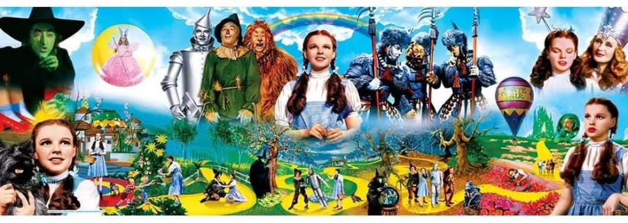 Toynk Wizard Of Oz 1000 Piece Panoramic Puzzle - Collectible Jigsaw for Adults & Kids