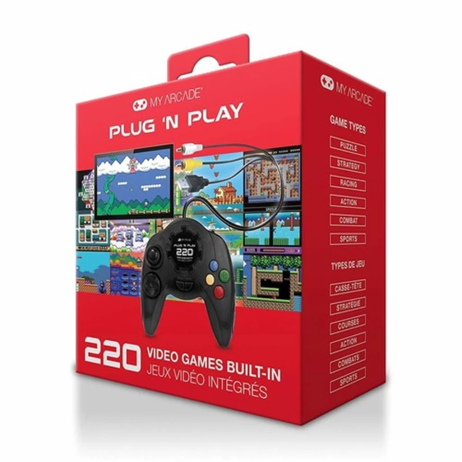 MeTV Entertainment My Arcade Plug N Play Retro Game Controller - 220 Classic Games for Dgun-2959 System