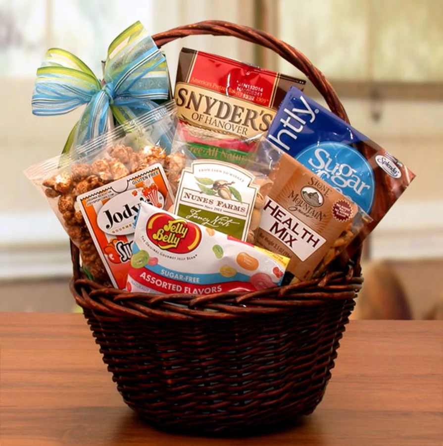 GBDS Mini Sugar-Free Gift Basket - Healthy Gourmet Treat Box for Diabetics & Low-Carb Diet