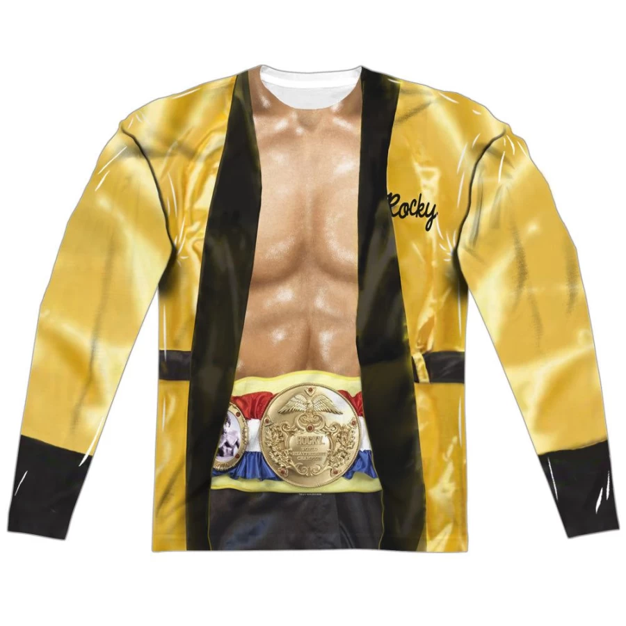 MeTV Custom Classics Unisex Rocky Yellow Robe Costume - Front & Back Design