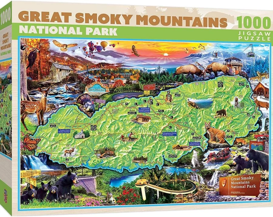 Toynk Great Smoky Mountains 1000-Piece Jigsaw Puzzle for Adults - Challenging Scenic Landscape Puzzle