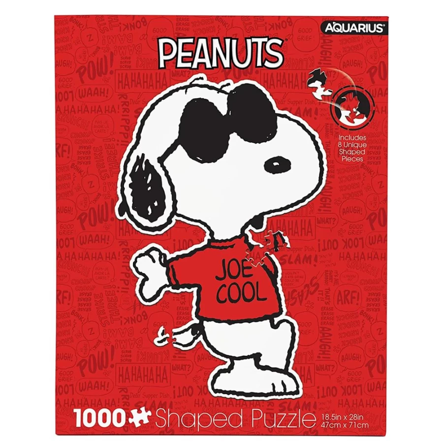 "Toynk Joe Cool Peanuts 1000-Piece Jigsaw Puzzle - Snoopy Shaped Fun Challenge"