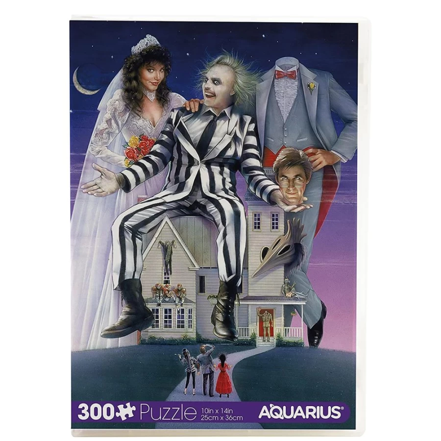 "Toynk Beetlejuice 300-Piece VHS Jigsaw Puzzle for Adults and Collectors"